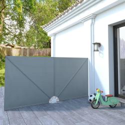 Auvent lat&eacute;ral pliable de terrasse Gris 300 x 150 cm