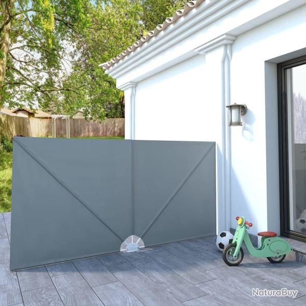 Auvent lat�ral pliable de terrasse Gris 300 x 150 cm