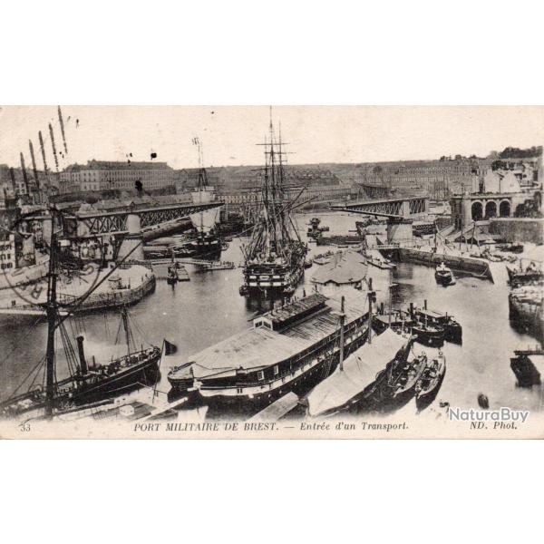 Carte Postale Ancienne - Port Militaire de Brest -N�8514