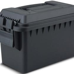 CAISSE MUNITIONS POLYMERE NOIRE CAL.50 30X16X17.5 CM