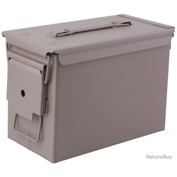 CAISSE MUNITIONS METAL CAL.50 - 33X18X23 CM TAN