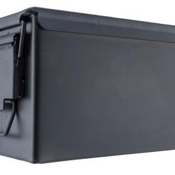 CAISSE MUNITIONS METAL CAL.50 - 33X18X23 CM NOIRE