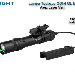 Lampe Tactique Olight ODIN GL M avec Laser Vert - Montage M-Lock