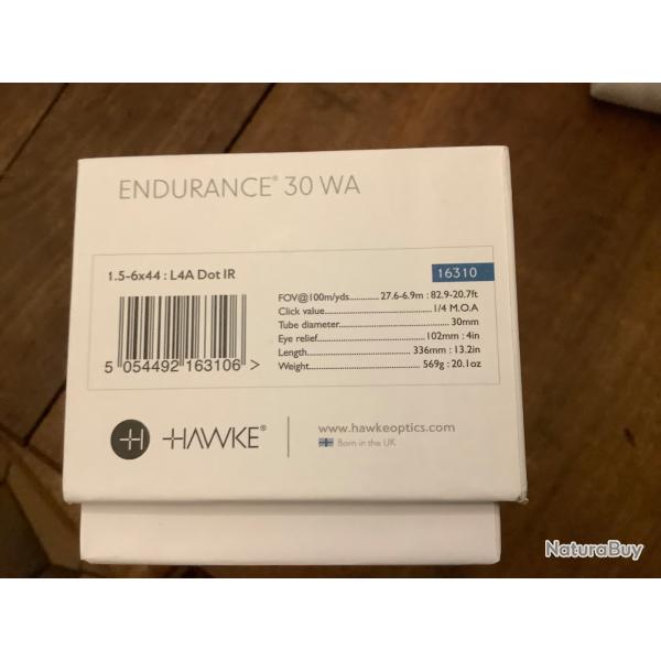 Belle lunette hawke endurance 1,5 6x44 l'A4 dot ir