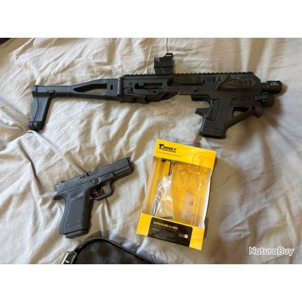 Glock 19 Gen4 + kit conversion Micro Roni CAA + d�tente Timney + accessoires
