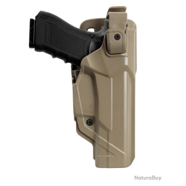 Holster droitier Duty Fast Action DFA804 Tan pour GLOCK 17/18