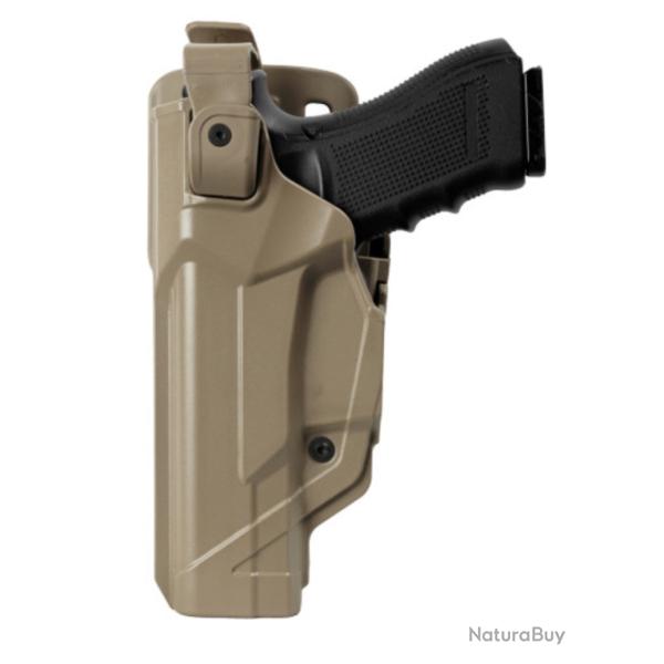 Holster Gaucher  Duty Fast Action DFA804 Tan pour GLOCK 17/18