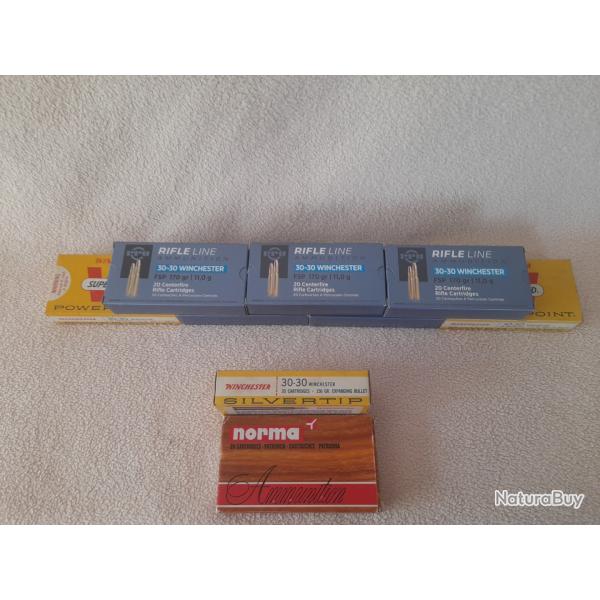 9 BOITES DE CARTOUCHES WINCHESTER 30 30 CAT�GORIE C