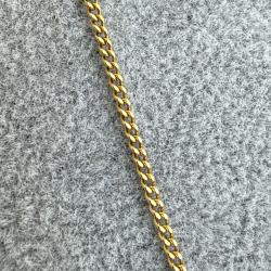 Chaine or jaune 18 carats - 53 cm - collier maille gourmette