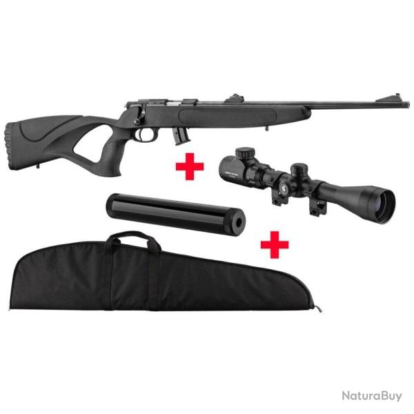 Pack carabine BO Manufacture cal. 22 LR lunette 3-9x40 + Silencieux + fourreau