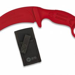 COUTEAU D'ENTRAINEMENT INCURVE CAOUTCHOUC K25 ROUGE