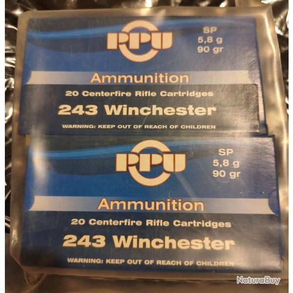Munitions 243 winchester ppu partizan