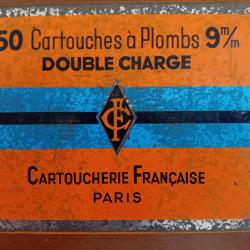 Boite vide 50 cartouches &agrave; plombs 9mm - Cartoucherie Fran&ccedil;aise