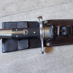 218262 Belle ba&iuml;onnette Vetterli Suisse &agrave; dents de scie + PF cuir - Mod&egrave;le &agrave; 3 rivets.