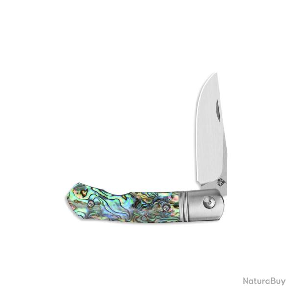 Couteau QSP Heron Lame Acier Nitro-V Satin Manche Nacre Abalone Slip Joint QS175B