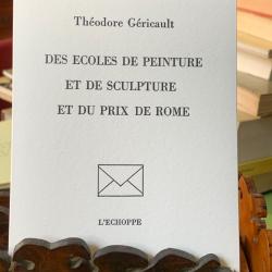Th&eacute;odore G&Eacute;RICAULT - Des &Eacute;coles de ... L'&Eacute;choppe 1986 | Tirage de t&ecirc;te V&Eacute;LIN (30 ex.) Non coup&eacute;