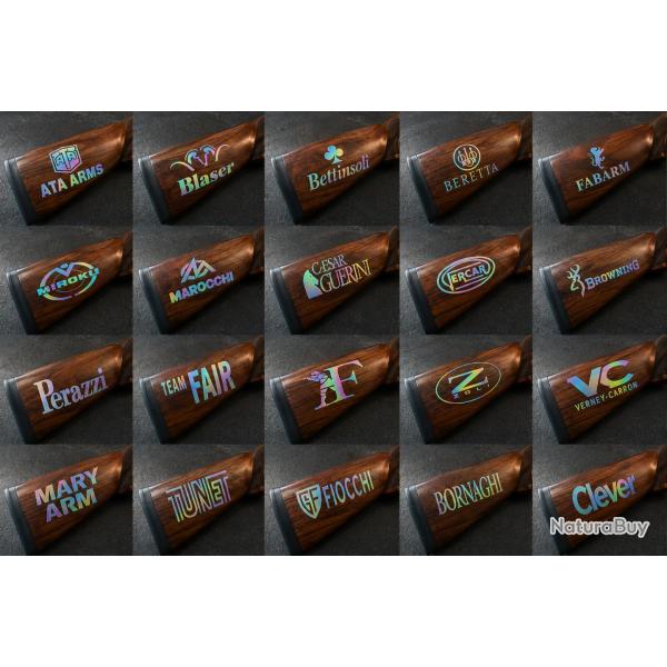 2 STICKERS autocollants LOGO DE CROSSE HOLOGRAPHIQUE  -TOUTES MARQUES - QUALIT� PREMIUM !