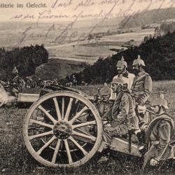 Carte postale de la Premi&egrave;re Guerre mondiale, artillerie allemande - N&deg;8522