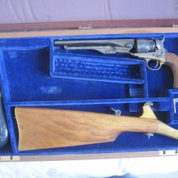 COLT ARMY 1860 AVEC SA CROSSE D'EPAULE COMMEMORATIF DU BI-CENTENAIRE DE U.S. CAVALRY EN COFFRET