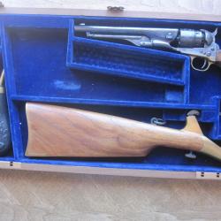 COLT ARMY 1860 AVEC SA CROSSE D'EPAULE COMMEMORATIF DU BI-CENTENAIRE DE U.S. CAVALRY EN COFFRET