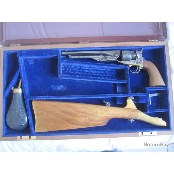 COLT ARMY 1860 AVEC SA CROSSE D'EPAULE COMMEMORATIF DU BI-CENTENAIRE DE U.S. CAVALRY EN COFFRET