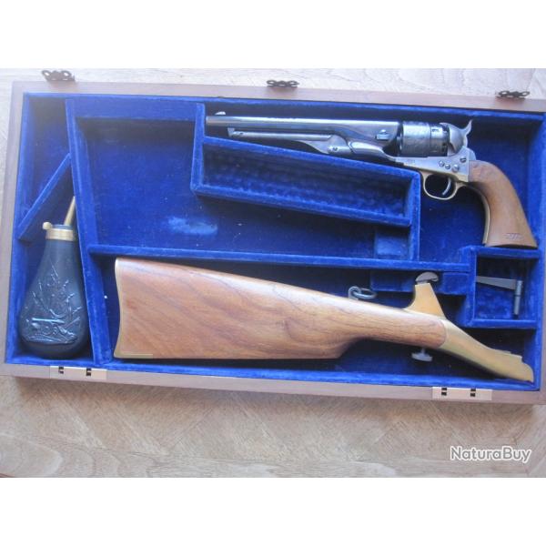 COLT ARMY 1860 AVEC SA CROSSE D'EPAULE COMMEMORATIF DU BI-CENTENAIRE DE U.S. CAVALRY EN COFFRET