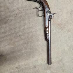 Pistolet &agrave; percussion de duel Poudre noire canon ray&eacute; Kuchenreuter