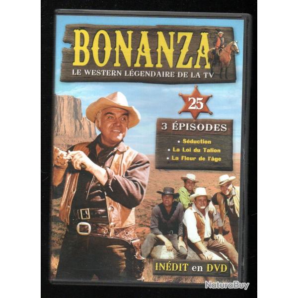 bonanza , western dvd 25 3 �pisodes ,s�duction, la loi du talion, la fleur de l'age DVD
