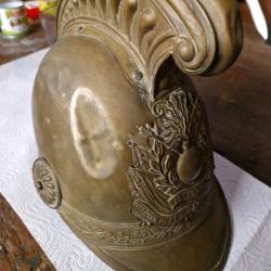 Casque de pompier ann&eacute;es 1860