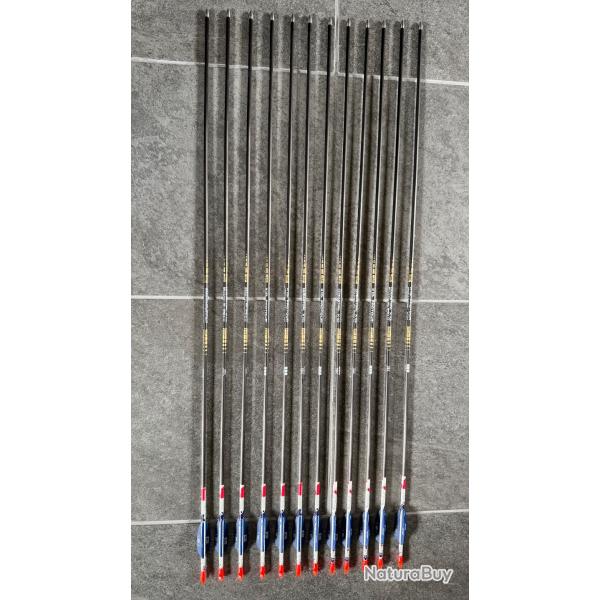 Vends 12 fl�ches compl�te Easton X10 Protour avec pointe tungst�ne - spine 420 - 75 cm