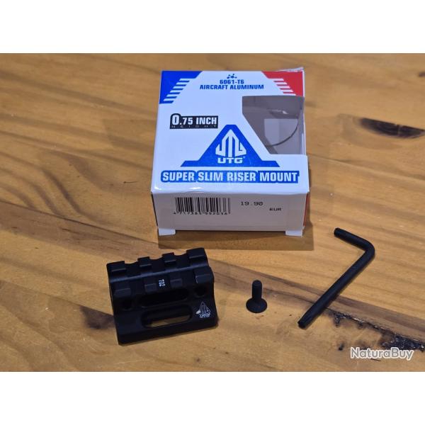 R�hausse PICATINNY 19 mm UTG 3 slots