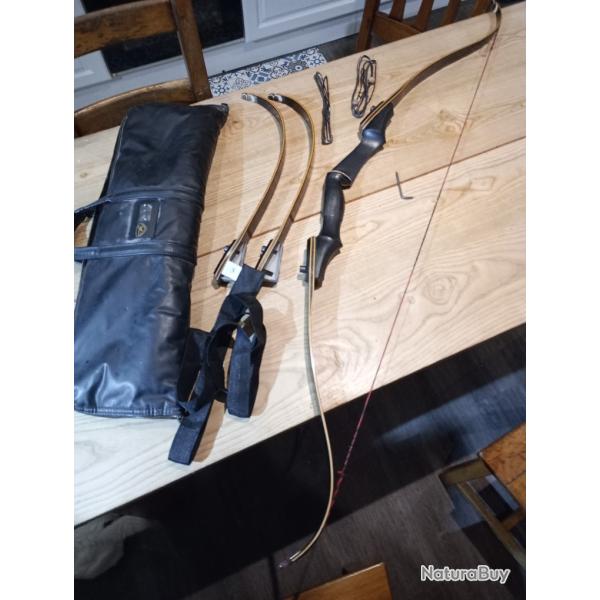 Arc recurve de chasse droitier +1 paire de branche