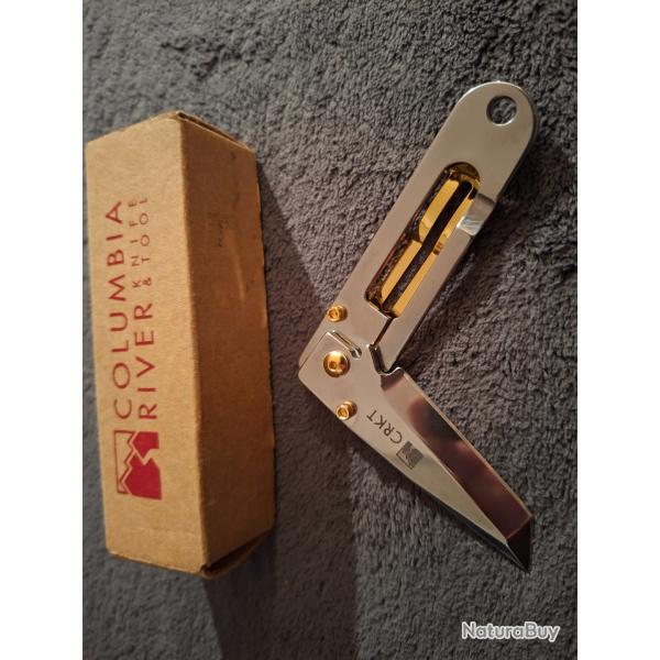 Couteaux crkt kiss 5500G plaqu� or 24k