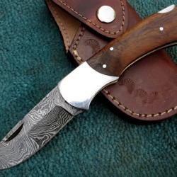 Couteau pliant Damas & Palissandre