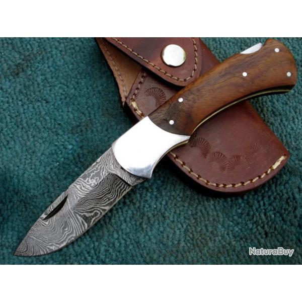 Couteau pliant Damas & Palissandre