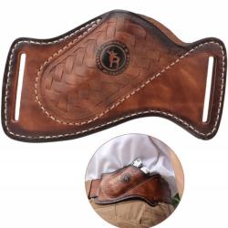 Etui de ceinture - Couteau de poche - Cuir v&eacute;ritable (2)