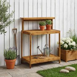 Banc de rempotage ext&eacute;rieur 86,5 x 48,5 x 106 cm Naturel