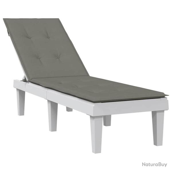 Coussin de chaise longue gris fonc� m�lang� (75+105) x 50 x 4 cm