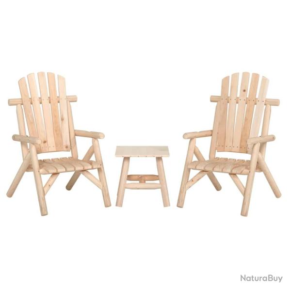 Ensemble de salon de 3 pcs bois massif d'�pic�a