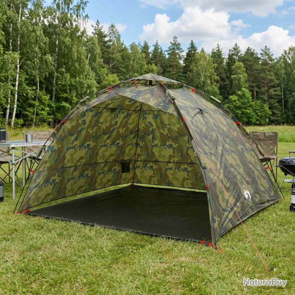 Tente de p�che � lib�ration rapide, 4 personnes, camouflage, l�g�re