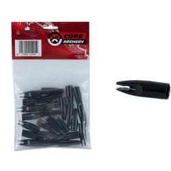 25 Encoches Recreation pour fl&egrave;ches 7 mm Noir
