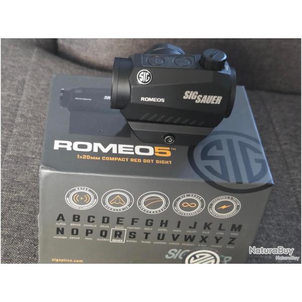 Viseur Sig Sauer ROMEO 5 1x20 dot 2 MOA