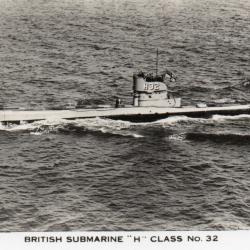 Carte Postale Sous-marin Britannique Classe H No. 32 - N&deg;8547