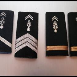 Petit lot de 4 fourreaux d'&eacute;paule GENDARMERIE NATIONALE