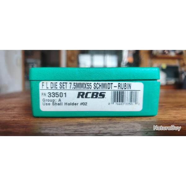 JEU D'OUTILS RCBS 7,5 X 55 SCHMIDT-RUBIN