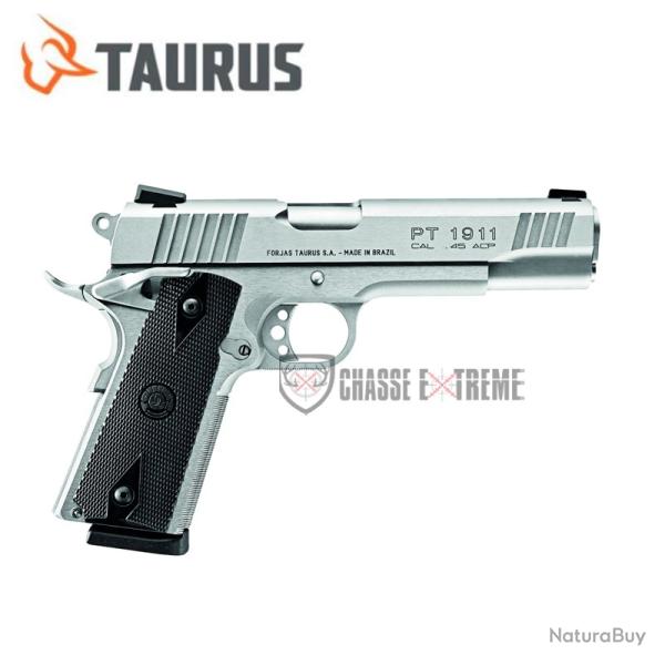 Pistolet TAURUS PT1911 Matte Stainless Steel Cal 45 Acp