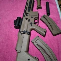 carabine ISSC mk22 lr tr&egrave;s bon &eacute;tat 2 chargeurs silencieux poign&eacute;e bipied !