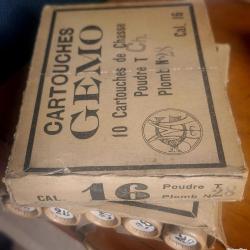 Munitions de calibre 16 ancienne Gemo 28 grains