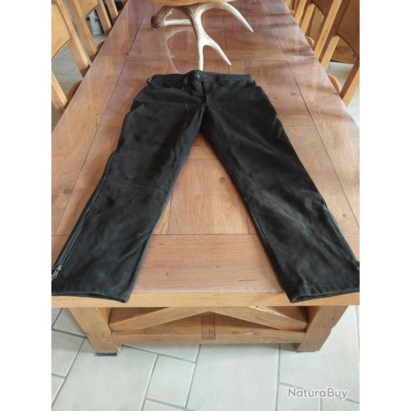 Pantalon de cuir �b�ne Chasse �l�gance neuf taille 44