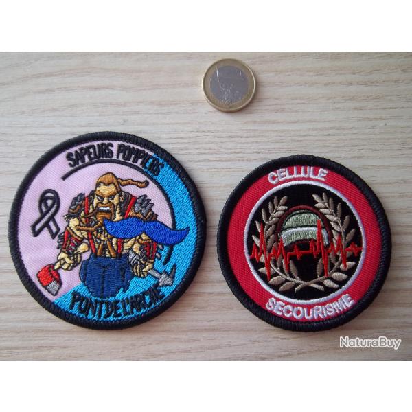 lot �cussons sapeurs pompiers insignes collection secourisme